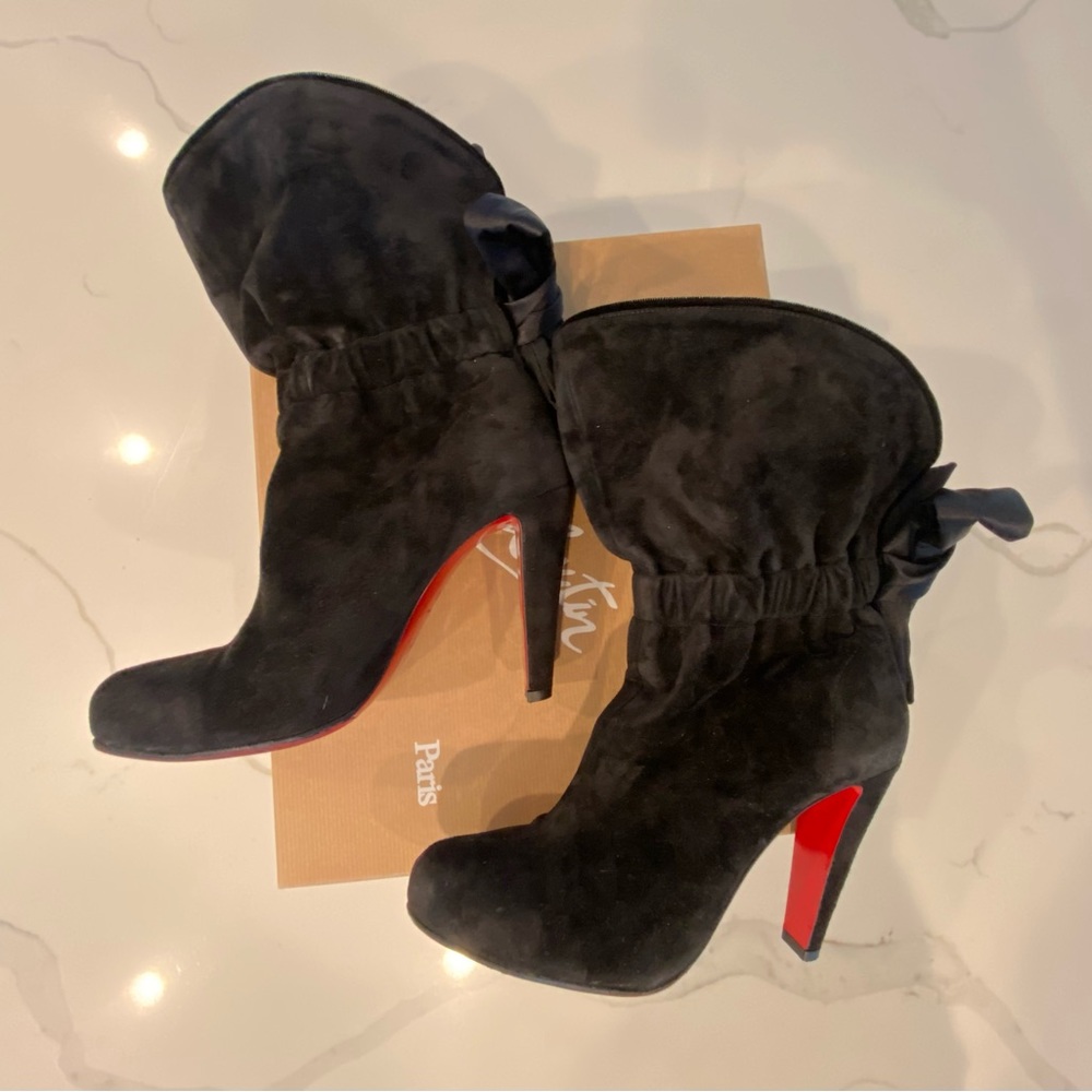 Christian Louboutin Velvet/Satin Booties
